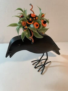 Halloween VTG Button Bouquet/Crow-Farmhouse~Country~Prim Repurposed Decor - Picture 1 of 4