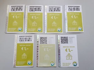 7x Wertgutscheine SANIFAIR BONS Gutschein Wert 7 Euro - Bild 1 von 1