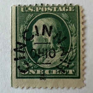 ERROR US 1C MH GUIDED LINE STAMP CINCINNATI OHIO, STAR NOT COMPLETELY FILLED IN - Picture 1 of 3