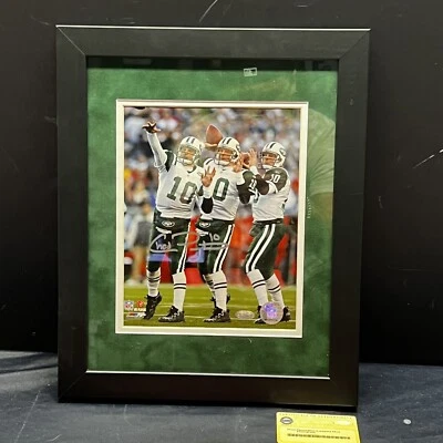 Foto autografiada por Chad Pennington de los New York Jets enmarcada 8x10 firmada Steiner  Foto 1 de 4