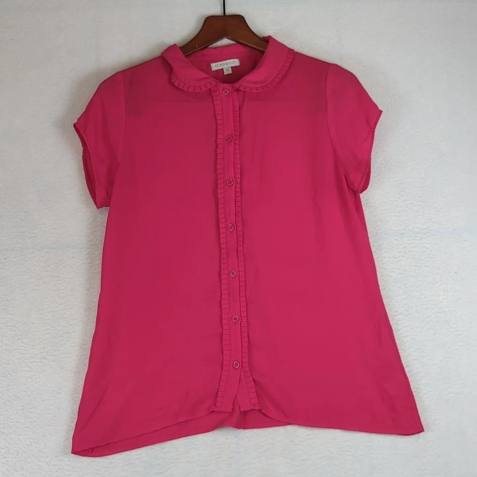 Blusa DownEast Rosa Fucsia Cuadrada con Botones M Foto 1 de 4