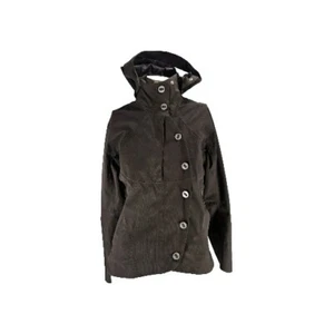 Nau Women's Jacket Small Brown Recycled Polyester Button Hooded Shell - Picture 1 of 8
