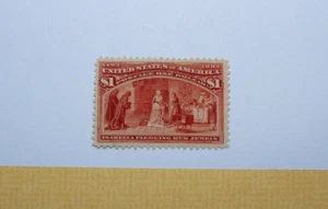 USA Scott 241 $1 1893 Queen Isabella - Unused No Gum PF CERTIFICATE - Picture 1 of 8