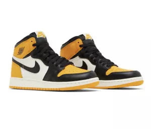 NIB Nike Air Jordan 1 Retro High OG Yellow Toe Taxi 2022 Size 13 DS - Picture 1 of 5