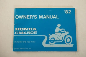 Honda Motorcycles CM450E Twin Owner's Manual (UB4-15/JSF6) 1981 1982 GUC - Picture 1 of 9