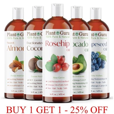 16 oz. Carrier Oil 100% Pure Natural Cold Pressed For Skin, Hair Growth, Massage - Image 1 of 4