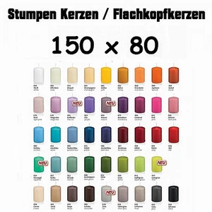 6x Kerze 15x8cm RAL Qualität / Stumpen von Kerzen Wiedemann / neue Farben 2025 - Picture 1 of 33