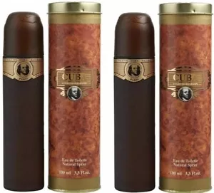 Cuba Gold Cologne by Fragluxe for Men 3.3 oz Eau De Toilette Spray Set of 2 Pcs - Picture 1 of 4