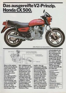 Honda CX 500 - Reklame Werbeanzeige Original-Werbung 1981 - Bild 1 von 1