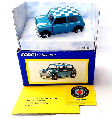 Corgi Collection Mini Kingfisher Blue 1:34 Original Box Model Car NMIB - Image 1 of 4