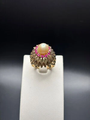 Anillo de perlas LDS 14K Foto 1 de 4