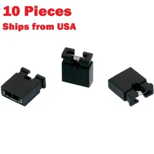 10 pezzi mini micro jumper 2,54 mm standard PCB shunt maglioni corti tappo venditore USA - Foto 1 di 3