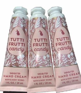 x3 Bath & Body Works Tutti Frutti Candy Shea Butter Hand Cream Lot Of 3 - Picture 1 of 5