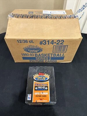1992-93 Topps Stadium Club Series 2 Factory Sealed Wax Box Case Fresh Shaq RC - Image 1 of 4