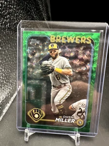 2024 Topps Serie 2 Owen Miller Green Foil SP #537 195/499 Brewers - Foto 1 di 1