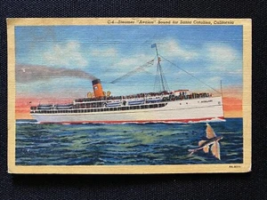 Vintage 1947 Postcard. Steamer, Avalon. Bound for Santa Catalina, California. - Picture 1 of 2