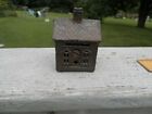Cast iron antique small house bank
