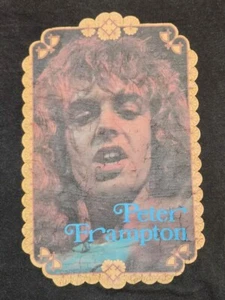 Vintage Peter Frampton Rare Rock Music T-Shirt Tag Large Actual Small Distress - Picture 1 of 5
