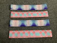 4 PCS TOWEL BANDS FOR BEACH CHAIRS SUNBEDS  CRUISE MULT COLOURED BLUE/PINK/GREEN