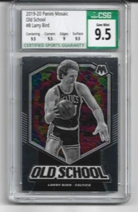 LARRY BIRD 2019 PANINI MOSIAC OLD SCHOOL #8, CSG GRADED GEM MINT 9.5 - Picture 1 of 2