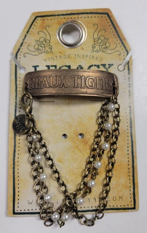 Geaux Tigers Vintage Antique Bronze Bracelet by Legacy LSU Cover