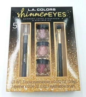 L.A. Colors Shimmer Eyes Eyeshadow & Eyeliner Kit Starry Eyes Make up Gift Set - Image 1 of 2