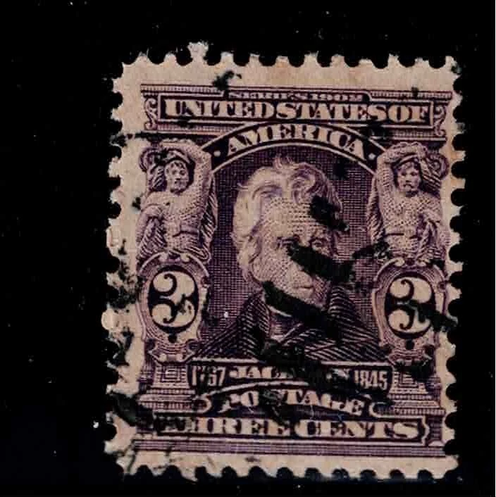 US Scott #302, Single 1903 Andrew Jackson 3c FVF Used - Image 1 of 1