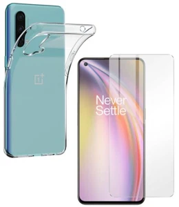For ONEPLUS NORD CE 5G TEMPERED GLASS SCREEN PROTECTOR + CLEAR SILICONE TPU CASE - Picture 1 of 12