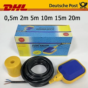 Schwimmerschalter 2m 5m 10m 15m 20m 0,5m kabel Wasserstandsregler Pumpe 250V 16A - Bild 1 von 15