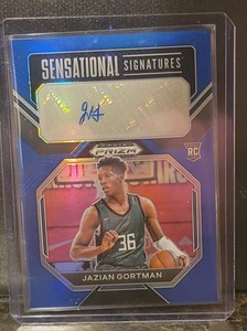 Jazian Gortman 2023-24 Prizm Draft - Sensational Signatures (Blue) 18/125 *AUTO*