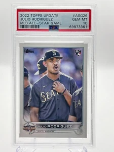 JULIO RODRIGUEZ 2022 TOPPS UPDATE ALL-STAR GAME ROOKIE PSA 10 MARINERS #ASG26 JT - Picture 1 of 2