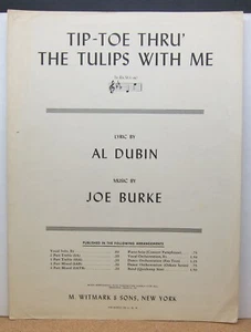 Tip-Toe Thru' the Tulips - Al Durbin & Joe Burke - Sheet Music  1929 - Picture 1 of 3