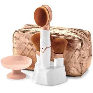 Juego de brochas de maquillaje sistema Conair True Glow Glam recargable vibrador - Imagen 1 de 5