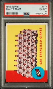 1963 Topps PSA 6 Giants Team Mays #417 Freshly Graded! - Bild 1 von 2