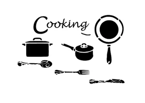 Schablone " Cooking " auf A4 - Bild 1 von 1