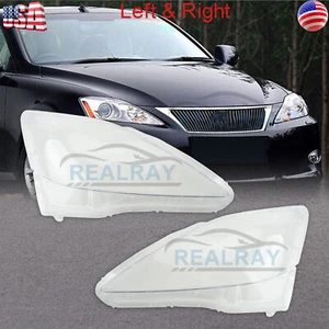 New Pair Headlight Lens Cover For Lexus IS250 IS300 IS350 2006-2012 - Picture 1 of 12