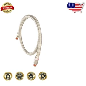 Manguera líder trenzada universal de acero inoxidable 36" - duradera y disipadora de calor - Imagen 1 de 2