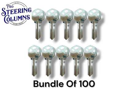 Kwikset KW1 Key Blank Nickel Plated New - Qty 100 - Image 1 of 3