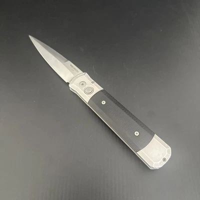 PRO-TECH 154-см 11020103 двухцветный серый и черный автоматический нож - изящный - Изображение 1 из 4