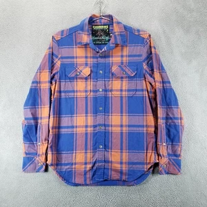 Camisa Chubbies Para Hombres S Azul Naranja Cuadros Vagabundos Club Trabajo Utilidad Camping - Imagen 1 de 8