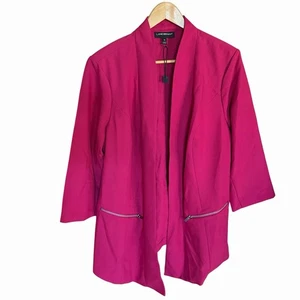 Lane Bryant Damen fuchsia vorne offen hoch niedrig Blazer Größe 20 Karrierekleidung Büro - Bild 1 von 8