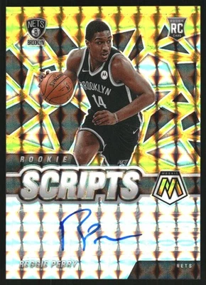 2020-21 Panini Mosaic Rookie Scripts Gold #21 Reggie Perry Auto - Image 1 of 2