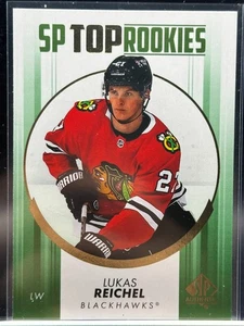 2022-23 UD SP Authentic Lukas Reichel Top Rookies Green #TR-32 Blackhawks RC - Picture 1 of 2
