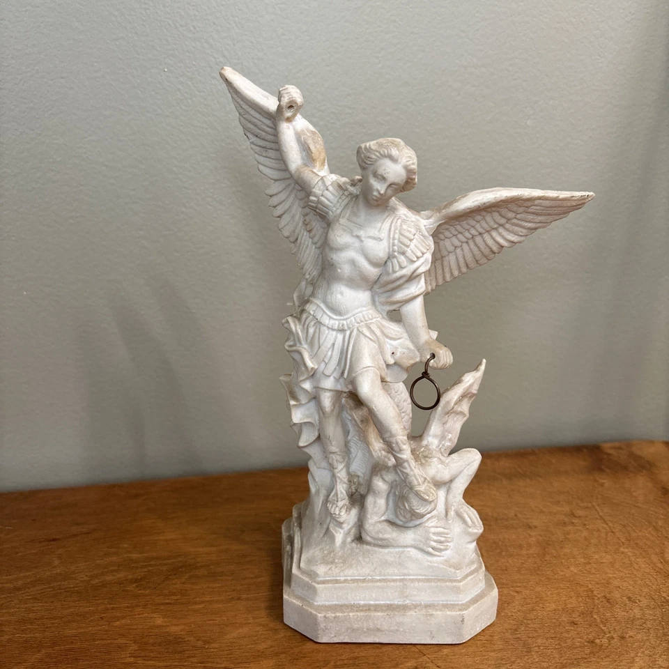 Archangel Michael defeating the devil by Amilcare Santini Original Made in Italy - Image 1 of 4