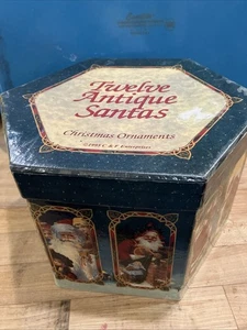 Decorazioni Natalizie Vintage Dodici Antichi Babbo Natale Decoupage C&F Imprese 1995 - Foto 1 di 4