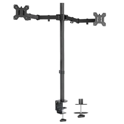 VIVO Dual Monitor Desk Mount Extra Tall Adjustable Stand for up to 27" Screens - Image 1 of 4