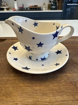 Emma Bridgewater Pottery Starry Skies Rare Gravy Boat And Saucer 2012 1st - Image 1 of 4