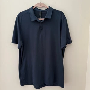 Lululemon XL Herren Poloshirt dunkelblau Kurzarm Freizeit sportlich - Bild 1 von 5
