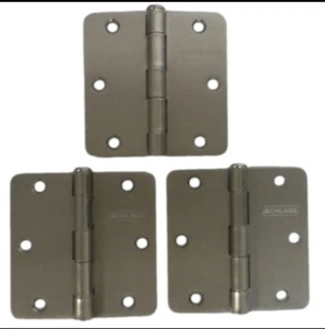 Schlage S3P1012FRP619 Gleitlager Tür 3,5" Scharnier 1/4" Rad 3 Stück mit Schraube - Bild 1 von 2