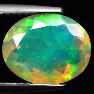 2.37 Ct Well-Chosen Oval (11 x 9 mm) Ribbon Mackerel pattern Solid Welo Opal - Picture 1 of 7